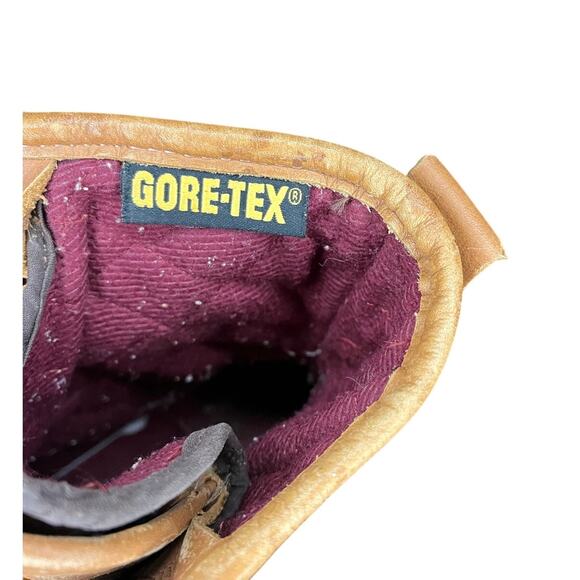 VTG L.L. BEAN GORE-TEX THINSULATE Hunting Womens Duck Boots Brown Leather SZ 7.5 - Picture 7 of 7